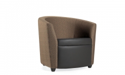 Fauteuil club avec garniture en cuir Model Thumbnail