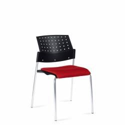 Siège empilable sans accoudoirs avec assise rembourrée et dossier en polypropylène Sonic – Siège pour salle de formation – Sièges pour salle de formation – Siège empilable sans accoudoirs avec assise rembourrée et dossier en polypropylène