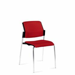 Siège empilable sans accoudoirs avec assise et dossier rembourrés Sonic – Siège pour salle de formation – Sièges pour salle de formation – Siège empilable sans accoudoirs avec assise et dossier rembourrés