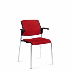 Siège empilable avec accoudoirs et assise et dossier rembourrés Sonic – Siège pour salle de formation – Sièges pour salle de formation – Siège empilable avec accoudoirs et assise et dossier rembourrés