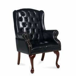 Fauteuil à dossier haut de style Queen Anne Model Thumbnail