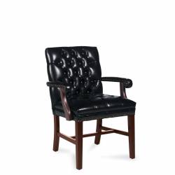 Modèle traditionnel - sièges pour salle de conférence - siège de bureau en cuir siège de gestion - siège à dossier bas de style Martha Washington