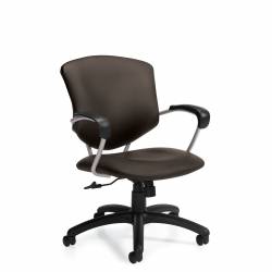 Medium Back Tilter, Leather Supra - Conference room chairs - guest seating - management seating - medium back office chair - leather office chair