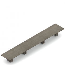 Table de conseil arquée, 264 po L x 48 po P Model Thumbnail