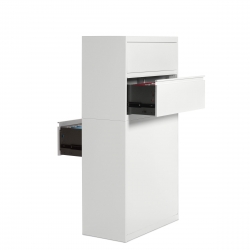 5 High - One Receding Door, Four Fixed Front Drawers Model Thumbnail