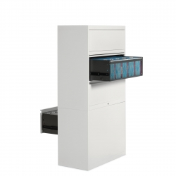 5 High - Two Receding Doors, Three Fixed Front Drawers Model Thumbnail
