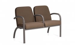 Fauteuil deux places à dossier bas, accoudoir central Fauteuil deux places à dossier bas, accoudoir central Model Thumbnail