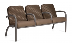 Fauteuil trois places à dossier bas, accoudoirs centraux Fauteuil trois places à dossier bas, accoudoirs centraux Model Thumbnail