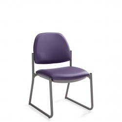 Chaise d'appoint, dossier arqué monopièce, piétement monobloc Chaise d'appoint, dossier arqué monopièce, piétement monobloc Model Thumbnail