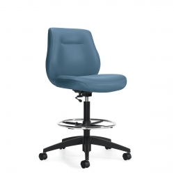Tabouret fonctionnel à dossier bas, petite assise, sans accoudoirs Model Thumbnail