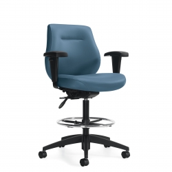 Tabouret d'opérateur à dossier bas, petite assise Model Thumbnail
