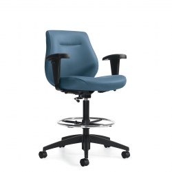 Tabouret fonctionnel à dossier bas, petite assise Model Thumbnail