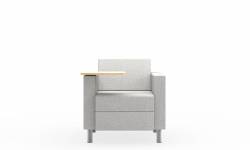 Fauteuil club, tablette écritoire à gauche ou à droite, fini mélaminé Model Thumbnail