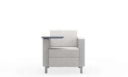 Fauteuil club, tablette écritoire à gauche ou à droite, fini en MDF Model Thumbnail