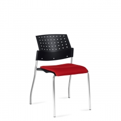 Stacking Chair, Upholstered Seat, Armless Model Thumbnail