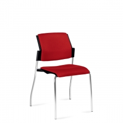 Stacking Chair, Upholstered Seat & Back, Armless Model Thumbnail