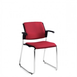 Fauteuil empilable, piétement monobloc, assise et dossier rembourrés Fauteuil empilable, piétement monobloc, assise et dossier rembourrés Model Thumbnail