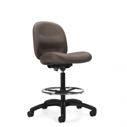 Tabouret fonctionnel à dossier bas, assise régulière, sans accoudoirs Model Thumbnail
