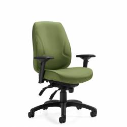 Fauteuil à basculements multiples haut rendement 24 h à dossier moyen, assise généreuse Fauteuil à basculements multiples haut rendement 24 h à dossier moyen, assise généreuse Model Thumbnail