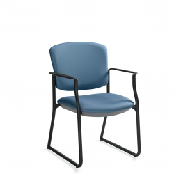 Fauteuil à dossier en éventail à piétement monobloc, fixations de dossier dissimulées Fauteuil à dossier en éventail à piétement monobloc, fixations de dossier dissimulées Model Thumbnail