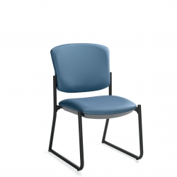 Chaise d'appoint à dossier en éventail à piétement monobloc, fixations de dossier dissimulées Chaise d'appoint à dossier en éventail à piétement monobloc, fixations de dossier dissimulées Model Thumbnail