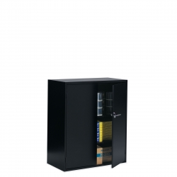 Armoire de rangement, deux portes, une tablette fixe, une tablette réglable Model Thumbnail