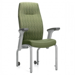 Chaise de patient à dossier haut, appui-tête, assise de 20 po Model Thumbnail