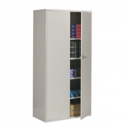 Armoire de rangement, deux portes, une tablette fixe, trois tablettes réglables Model Thumbnail