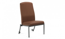 Chaise simple à dossier haut, roulettes arrière, sans accoudoirs Chaise simple à dossier haut, roulettes arrière, sans accoudoirs Model Thumbnail