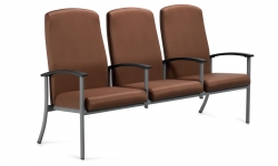 Fauteuil trois places à dossier haut, accoudoirs centraux Fauteuil trois places à dossier haut, accoudoirs centraux Model Thumbnail
