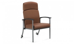 Fauteuil à dossier haut deux pièces, roulettes arrière Fauteuil à dossier haut deux pièces, roulettes arrière Model Thumbnail