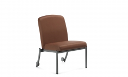Chaise simple à dossier bas, roulettes arrière, sans accoudoirs Chaise simple à dossier bas, roulettes arrière, sans accoudoirs Model Thumbnail
