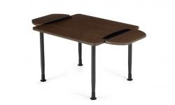 Table de salle à manger carrée, 36 po L x 36 po P, deux tablettes écritoires fixes Model Thumbnail
