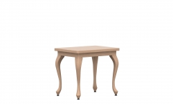 Table de bout rectangulaire à pieds de style Queen Anne, 18 po x 24 po Model Thumbnail