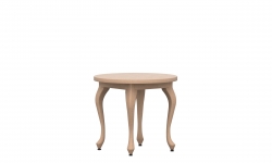 Table de bout circulaire à pieds de style Queen Anne, 24 po x 24 po Model Thumbnail