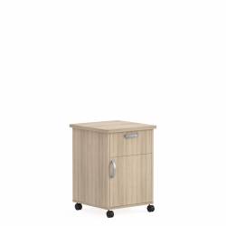 Table de chevet sur roulettes, tiroir, ouverture de porte à gauche ou à droite Model Thumbnail