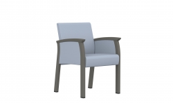 Fauteuil pour salle à manger à dossier bas, accoudoirs à joue pleine Model Thumbnail