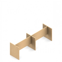 Piétement à panneaux 45 po L pour dessus rectangulaires, en forme de bateau ou en forme de piste de course Model Thumbnail