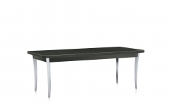 Table de salon, pieds en aluminium poli, dessus en mélamine thermosoudée Table de salon, pieds en aluminium poli, dessus en mélamine thermosoudée Model Thumbnail
