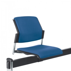 Beam Seat Unit, Upholstered Seat & Back, Armless Model Thumbnail