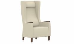 Fauteuil une place à dossier en confessionnal, appui-tête Fauteuil une place à dossier en confessionnal, appui-tête Model Thumbnail