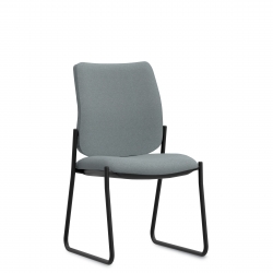 Chaise d'appoint à dossier haut, fixations dissumulées et piétement monobloc Chaise d'appoint à dossier haut, fixations dissumulées et piétement monobloc Model Thumbnail