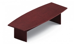 10' Boat Shaped Table with Built-Up Self Edge, Slab Base Model Thumbnail
