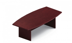 8' Boat Shaped Table with Built-Up Self Edge, Slab Base Model Thumbnail