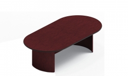 8' Racetrack Table with Bullnose Edge, Arched Base Model Thumbnail