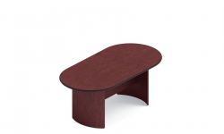 6' Racetrack Table with Bullnose Edge, Arched Base Model Thumbnail