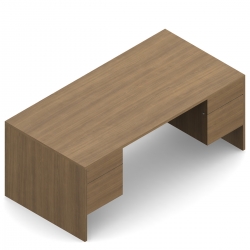 Bureaux à deux caissons, 72 po L x 36 po P, un tiroir de rangement et tiroir classeur - gauche et droite Model Thumbnail