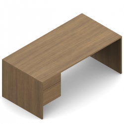 Bureau à un caisson, 60 po L x 29,69 P, tiroir simple et tiroir classeur - gauche Bureau à un caisson, 60 po L x 29,69 P, tiroir simple et tiroir classeur - gauche Model Thumbnail