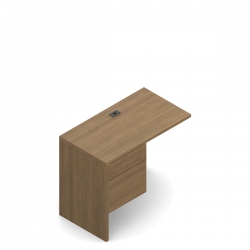 Retour affleurant pleine hauteur, 40 po L x 20 po P, un tiroir de rangement et un tiroir classeur - gauche Retour affleurant pleine hauteur, 40 po L x 20 po P, un tiroir de rangement et un tiroir classeur - gauche Model Thumbnail